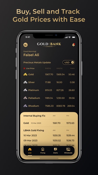 Gold Bank® Live Prices Screenshot