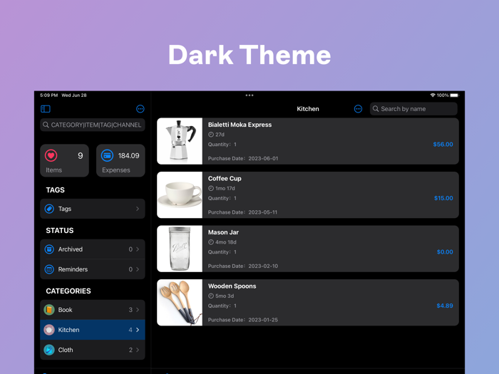 Komono  Keep track of items