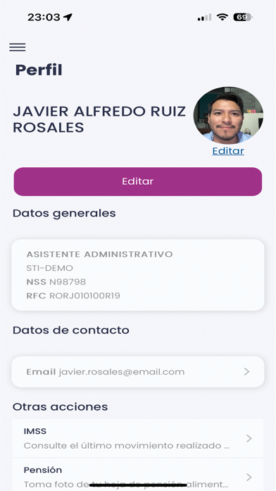 Nómina APP Screenshot