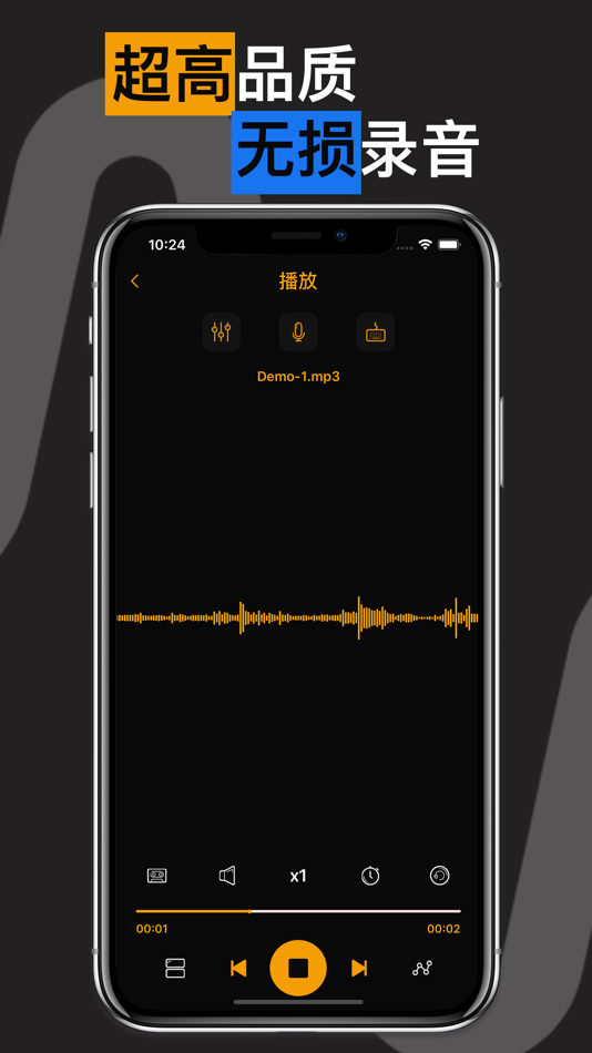 #3. 录音机-专业手机录音软件和语音备忘录 (iOS) 来自: King Ho Wong