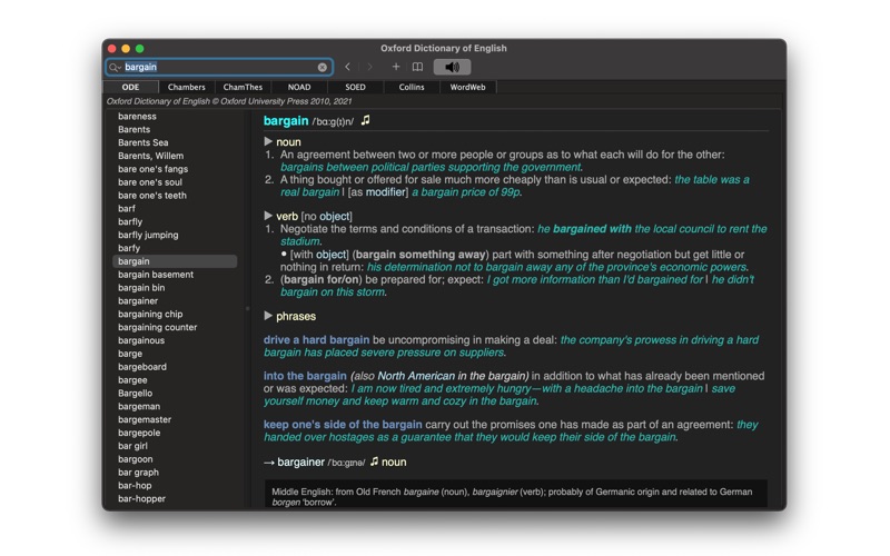 Screenshot #1 pour Oxford Dictionary of English