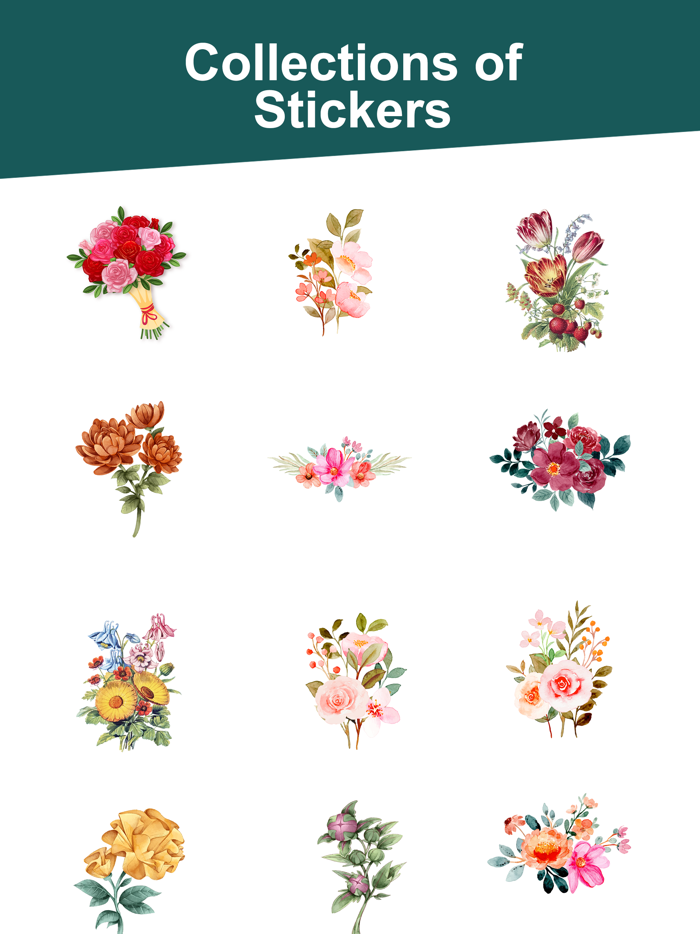 Watercolor Bouquets Stickers