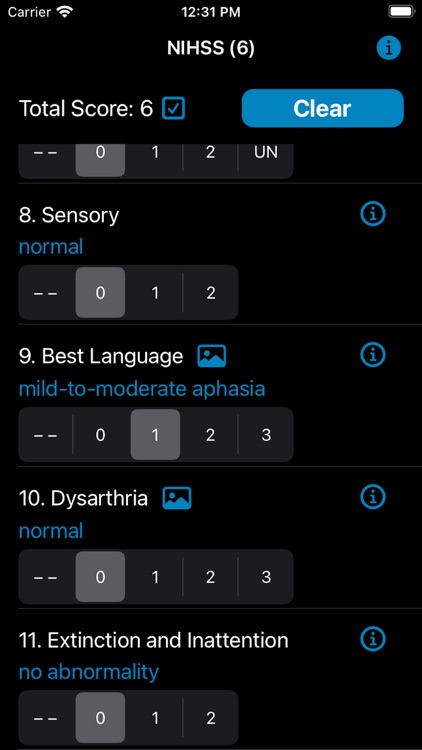 NIH Stroke Scale Calculator screenshot-5
