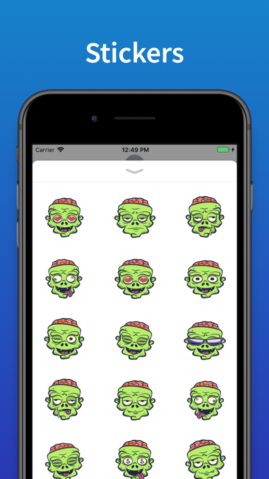 Screenshot #1 pour Zombie Emoji Stickers for text