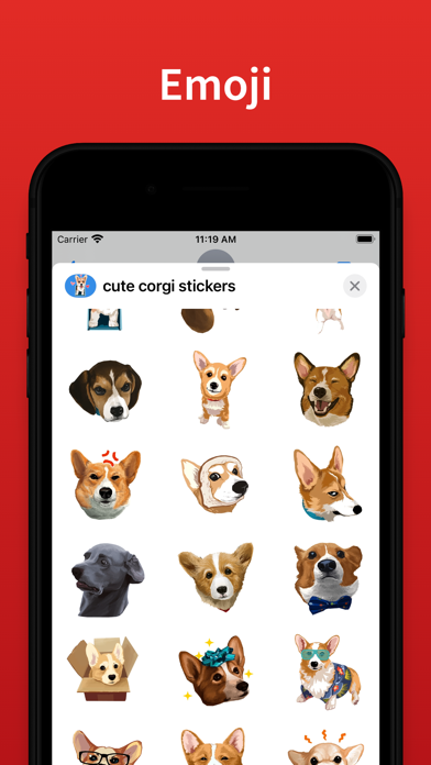 Screenshot #2 pour Corgi Dog top emoji & stickers