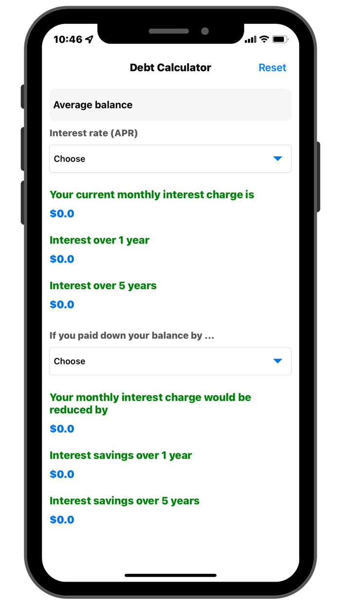 Debt Interest Calculator