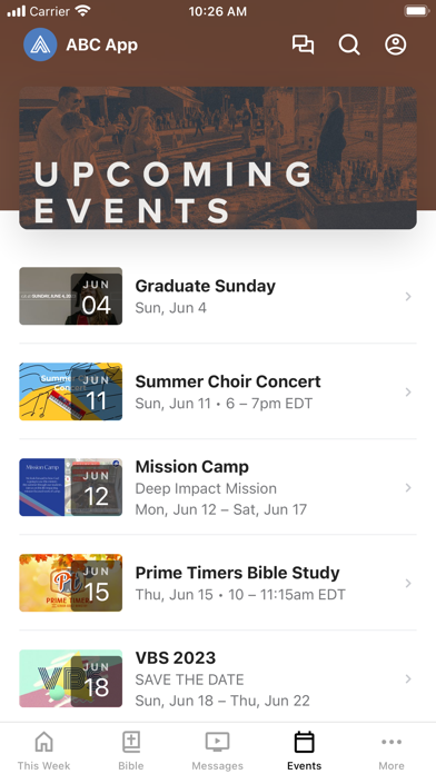Antioch Baptist Church of NC Screenshot