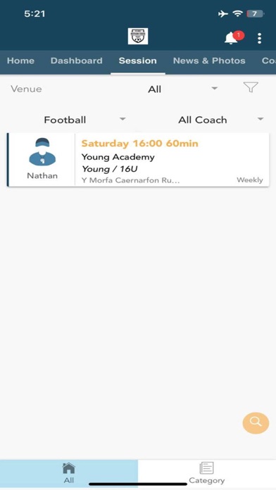 Nathan Craig Football Screenshot