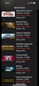 Steam Sales screenshot #3 for iPhone