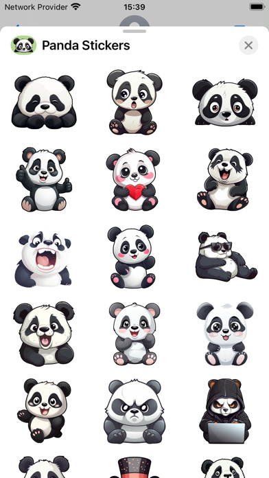 Panda Sticker Packのおすすめ画像1