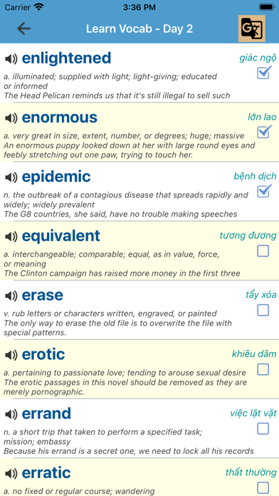 5000 GRE Vocabulary Screenshot