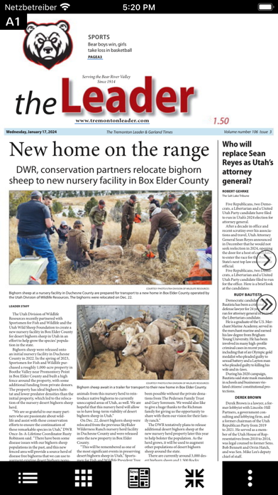 Tremonton Leader eEdition Screenshot