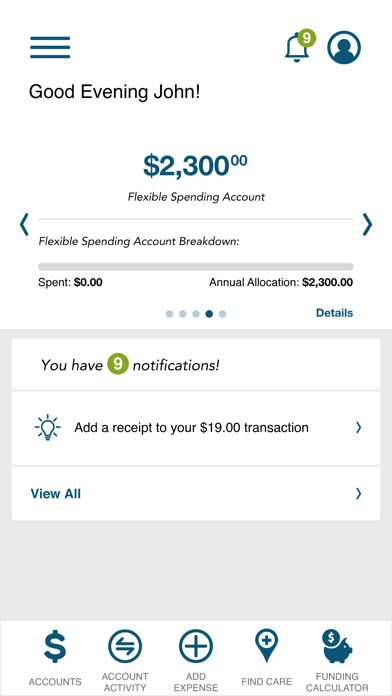 BlueSolutions Spending Screenshot