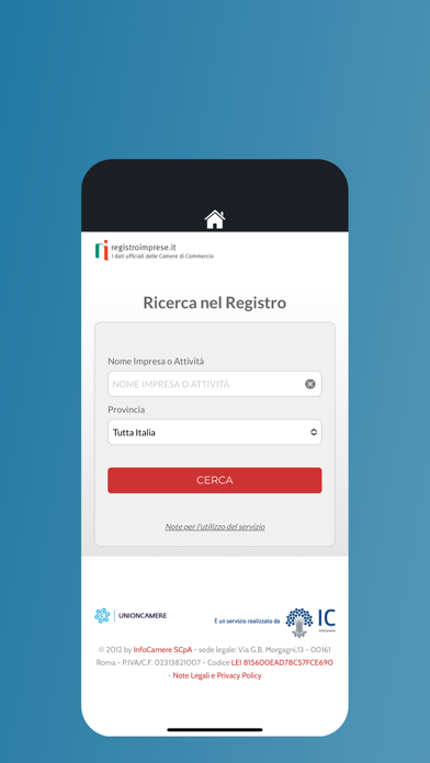 registroimprese.it Screenshot