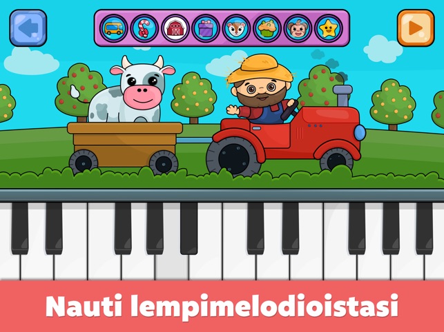 Piano ja musiikki lasten pelit App Storessa