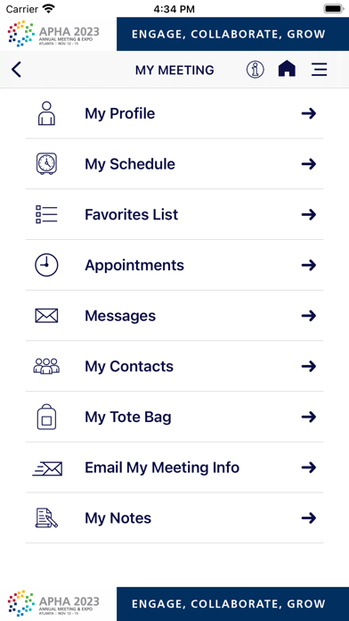APHA ANNUAL MEETING Screenshot