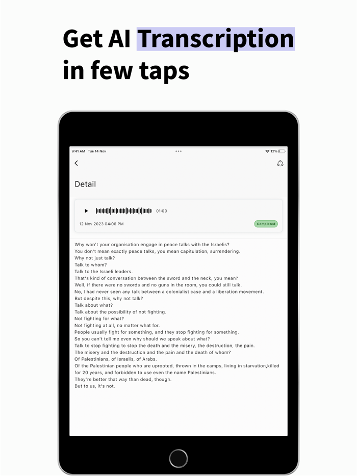 Transcribe Voice to text Waya