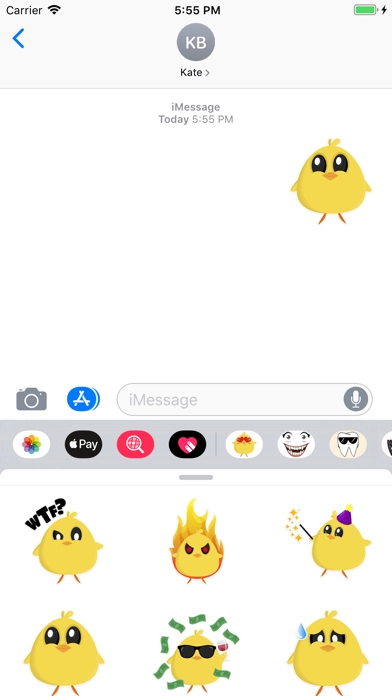 Screenshot #2 pour Cute chicken stickers & emoji