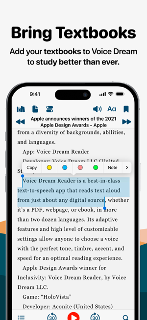 ‎Voice Dream – Vorlesen Screenshot