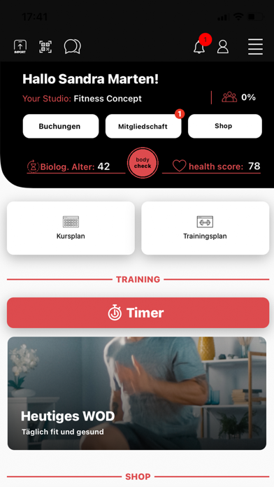 Fitness Concept Screenshot