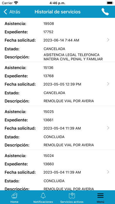 Atlántica Asistencia Screenshot
