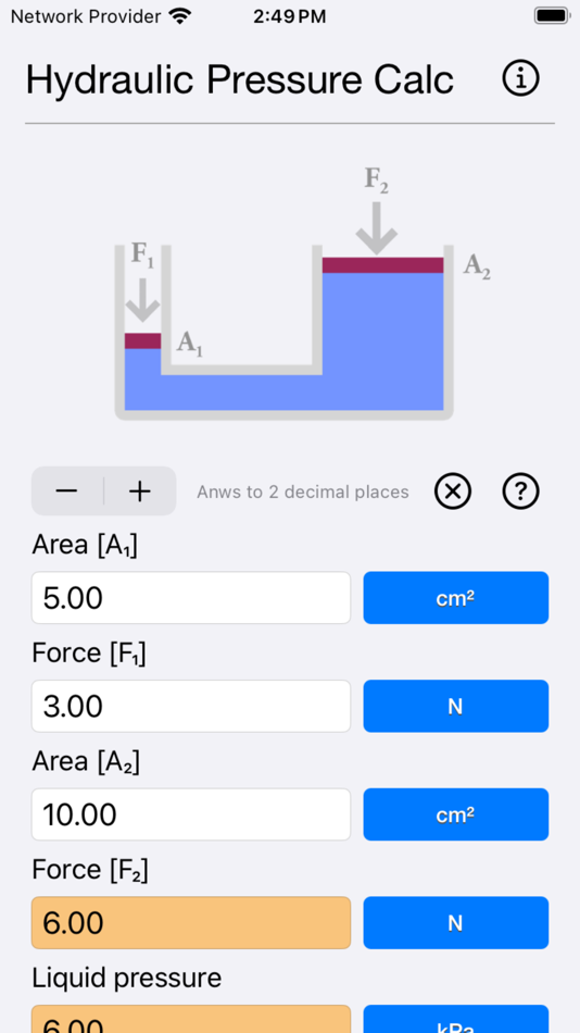 Hydraulic Pressure Calculator - 1.2 - (iOS)