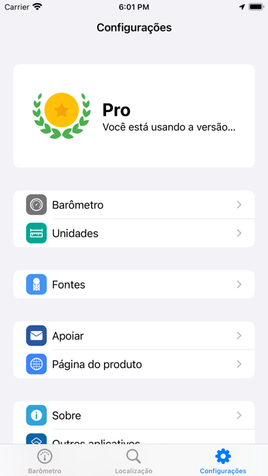 Barômetro - Pressão Aérea