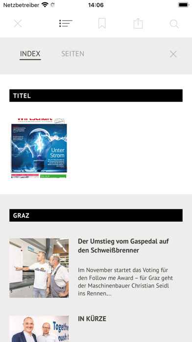 Steirische Wirtschafts Zeitung Screenshot