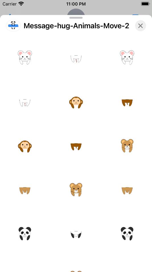 #2. Message hug Animals Move 2 (iOS) 게시자: kazuya fujinami