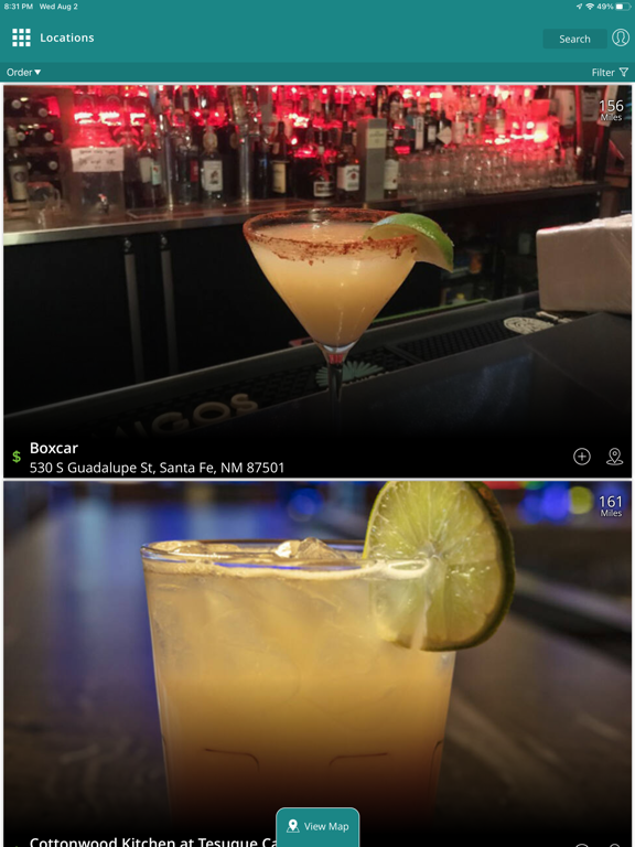 Santa Fe Margarita Trail iPad screenshot 2 - Food & Drink app