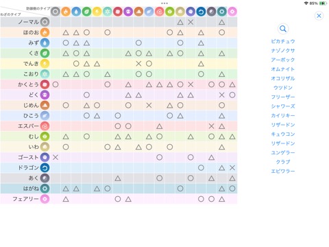 ポケタイプ相性表のおすすめ画像1
