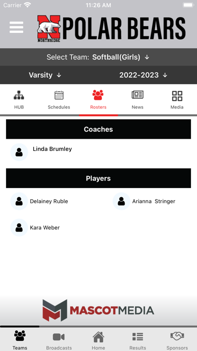 Northridge Athletics Screenshot
