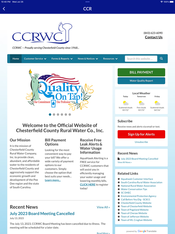 Screenshot #6 pour Chesterfield Co. Rural Water