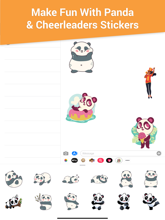 Panda and Cheerleaders Animated