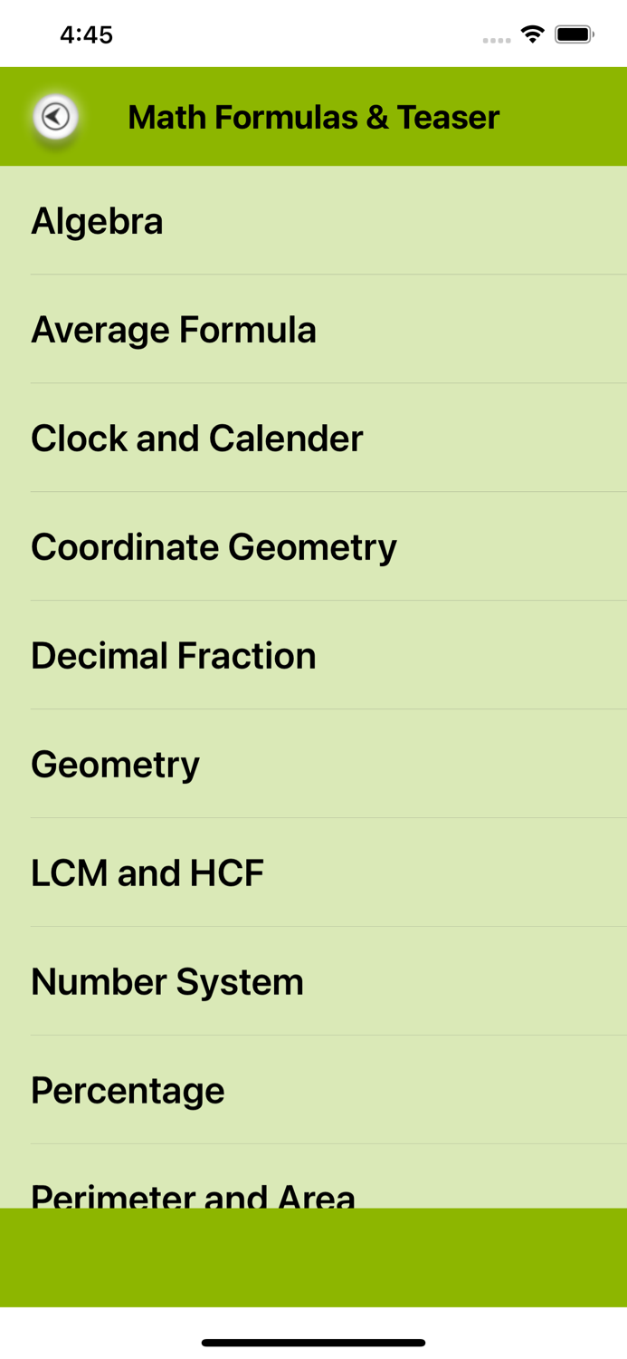 Maths Formulas and Brain Teaser