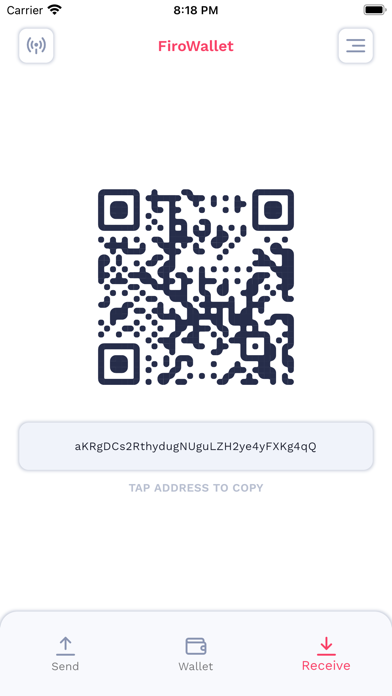 Campfire Firo Wallet Screenshot