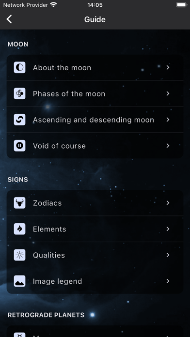 MoonWorx Lunar Calendar Screenshot