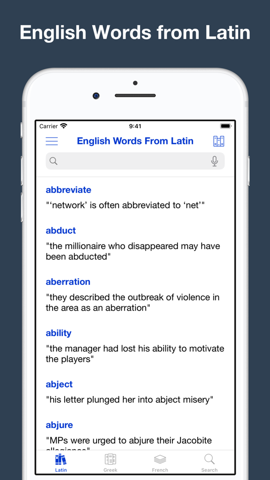 English words from Latin, - 3.0 - (iOS)