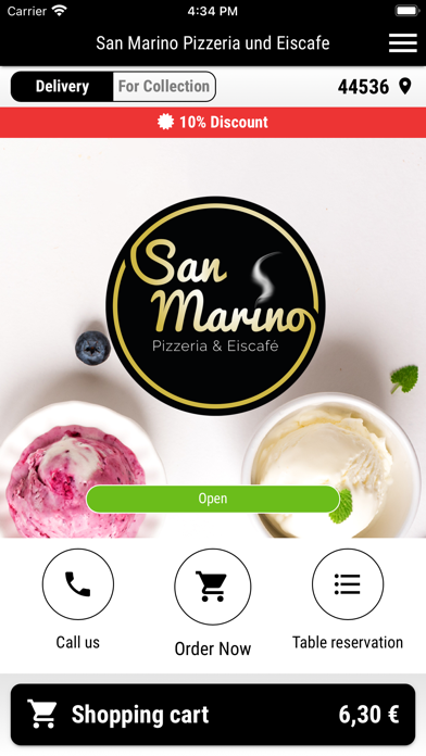 San Marino Pizzeria & Eiscafe Screenshot