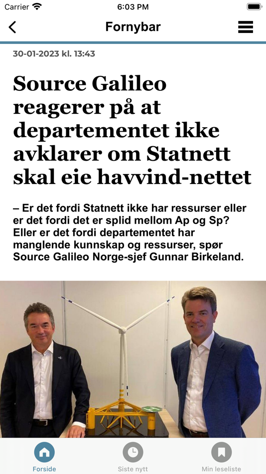 #2. EnergiWatch Norge (iOS) 由: Jyllands-Posten