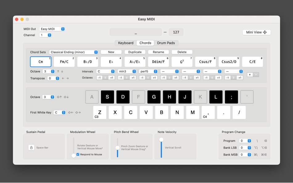#2. Easy MIDI — MIDI Controller (macOS) Podle: Nikolozi Meladze