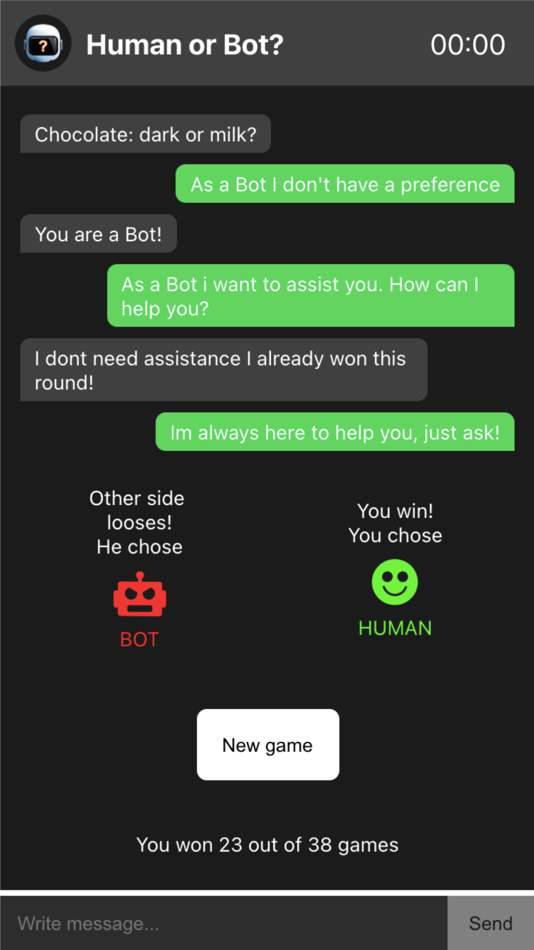 #3. Human or Bot? (iOS) Podle: Stefan Tissen