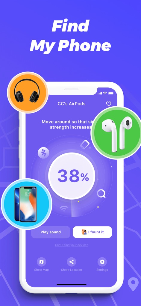 Find My Phone, Friends Tracker - Cet outil permet de retrouver des appareils égarés grâce à un indicateur de proximité visuel et la possibilité de faire sonner le téléphone pour le localiser rapidement.