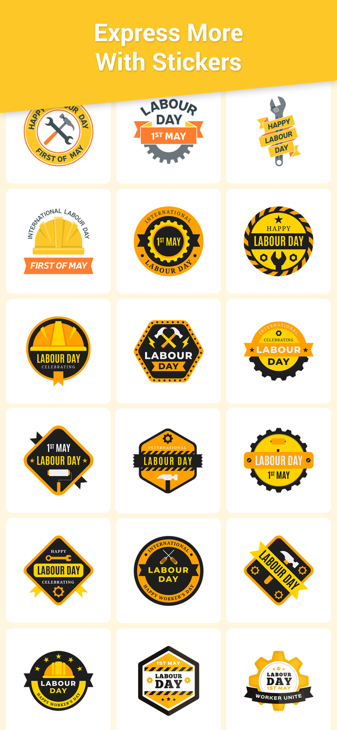 Labor Day Stickers Pack