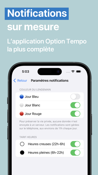 Screenshot #3 pour Couleur Tempo edf widget info