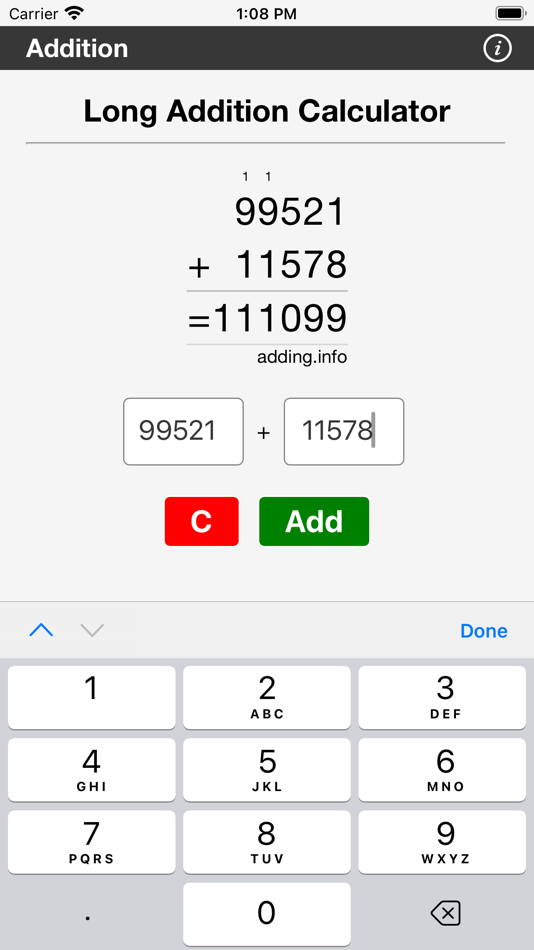 #3. Long Addition (iOS) Podle: H Valeur