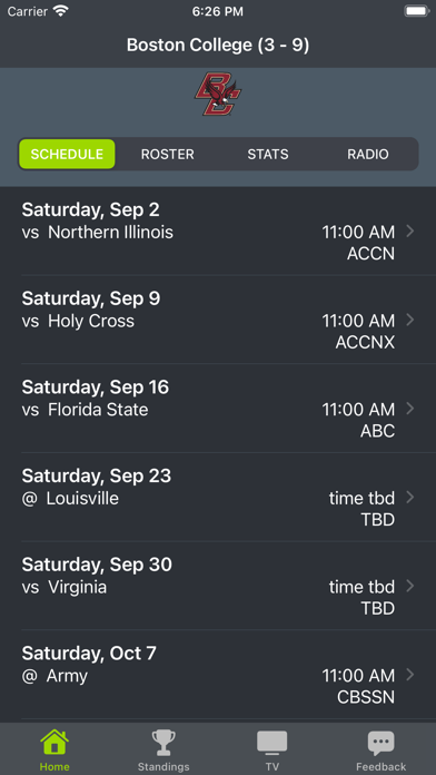 Screenshot #1 pour Boston College Football