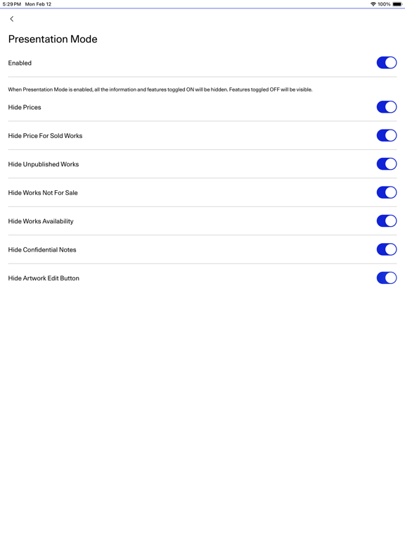 Artsy Folio iPad screenshot 4 - Business app