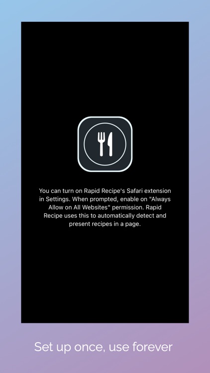 Recipe Reader for Safari