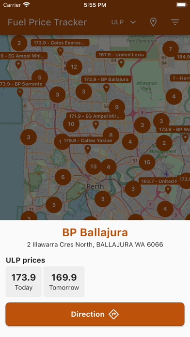 Screenshot #2 pour Fuel Price Tracker - Perth, WA